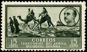 Spanish West Africa-Scott #5 F-VF/NH - 1950 15¢ Caravan