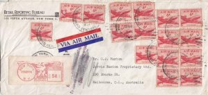 1954, New York, NY to Melbourne, Australia, Airmail, See Remark (38384)