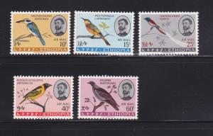 Ethiopia C97-C101 Set MNH Birds