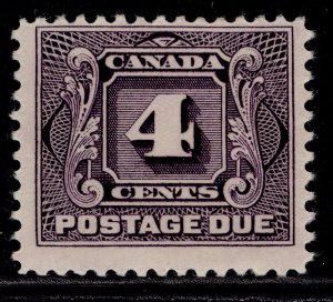 CANADA GV SG D5, 4c violet, M MINT. Cat £50.