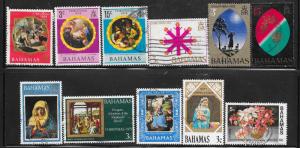 Bahamas #295-288 Various Christmas issues 1969-1985  (U) CV$3.05