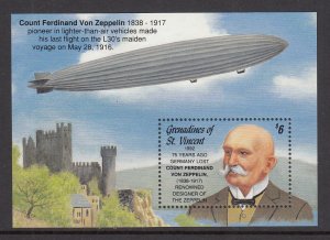 St Vincent Grenadines 960A Zeppelin Souvenir Sheet MNH VF