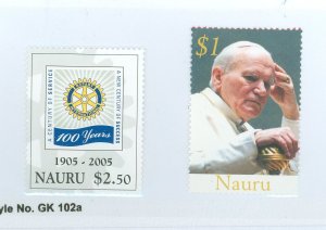 Nauru #532-533 Mint (NH) Single (Complete Set)