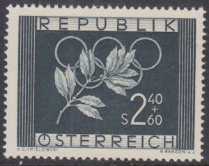 AUSTRIA Sc #B277 CPL MNH - 1952 OLYMPIC GAMES