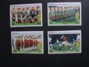 BEQUIA-ST.VINCENT- 1986 SC#219//229 WORLD  CUP SOCCER- PLAYERS MNH SET OF 4 VF