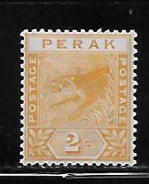 Malaya Perak 44 2c Tiger single MH