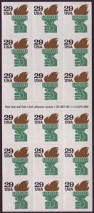 1991 29c Liberty & Torch, ATM, SA, Pane of 18 Scott 2531ab Mint F/VF NH