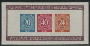 Germany AM Post Scott # B295, mint nh, exp. h/s, s/s