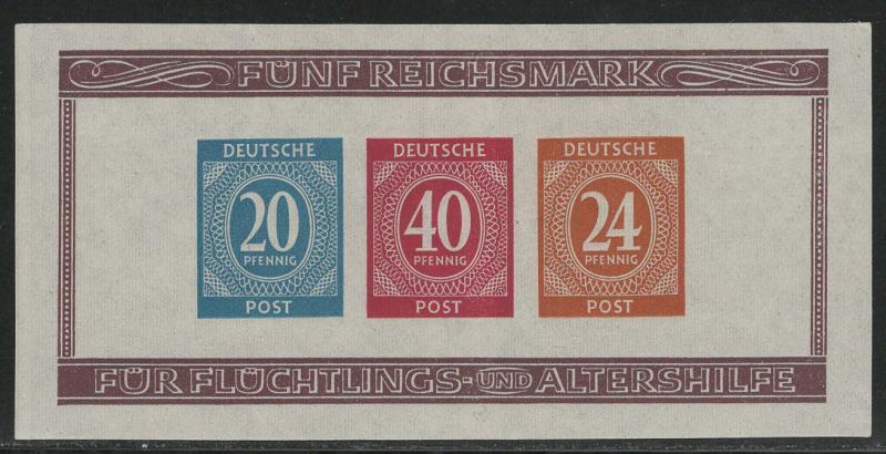 Germany AM Post Scott # B295, mint nh, exp. h/s, s/s