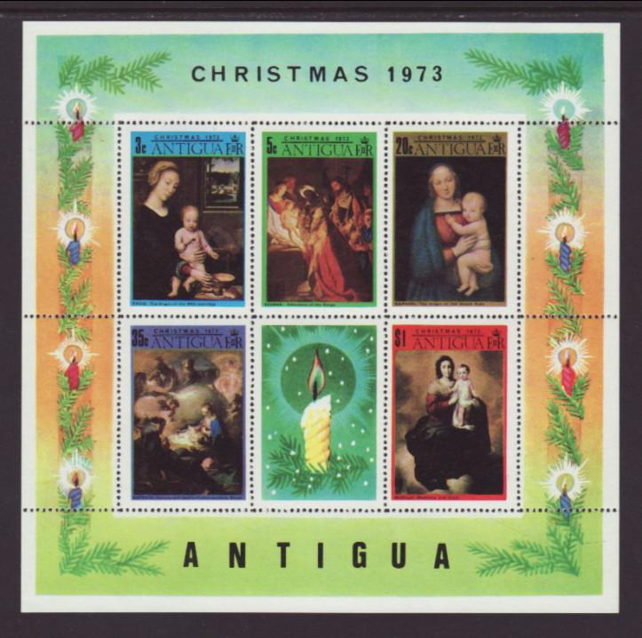 Antigua 320a Christmas Souvenir Sheet MNH VF