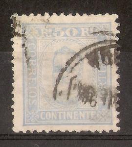 Portugal 1892 50R Carlos P11.5 SG278 Fine Used