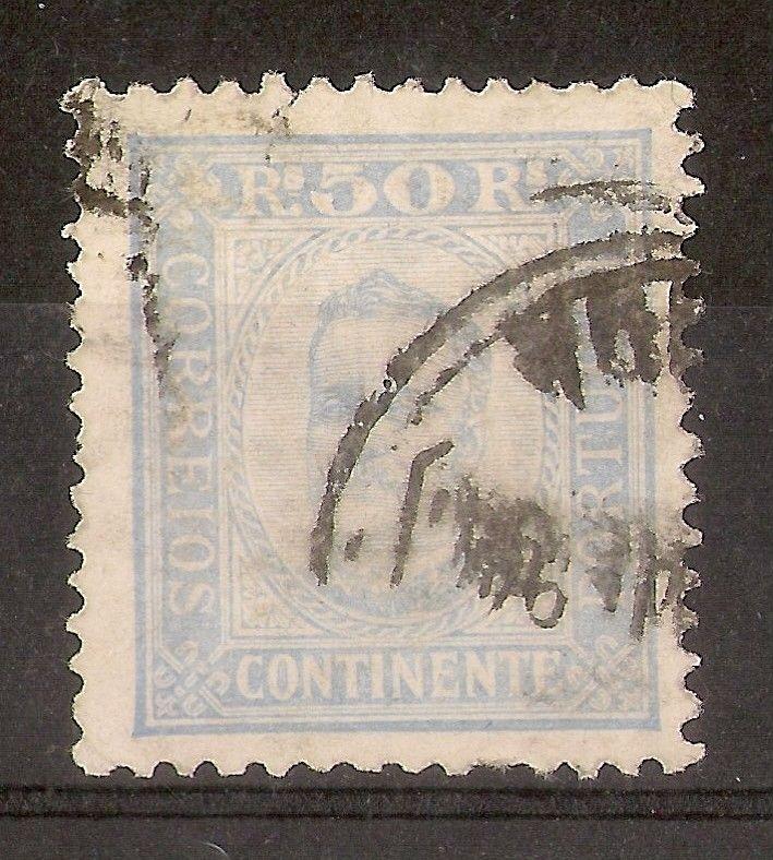 Portugal 1892 50R Carlos P11.5 SG278 Fine Used