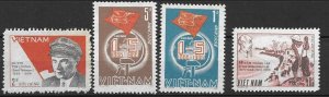 North Viet Nam Sc 1622-4 NH issue of 1986 - MAY DAY