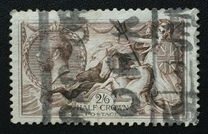 GB 1918 KGV BW SEAHORSES 2s6d shades Used slight faults found SG#413a GB3205