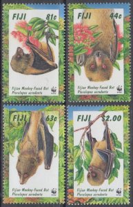 FIJI Sc# 797-800 CPL MNH SET of 4 - FIJIAN MONKEY-FACED BATS
