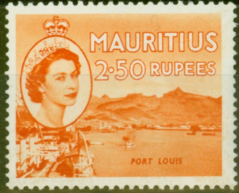 Mauritius 1954 2R50 Orange SG304 V.F Very Lightly Mtd Mint