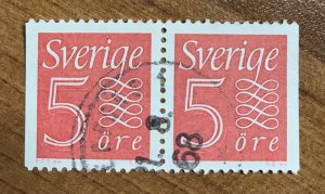 Sweden #513  VF pair,  SON CDS, nice!   (Facit #394BB)