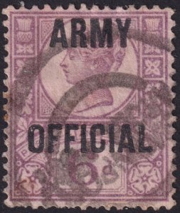 Great Britain 1901 #O58 vf u 'ARMY OFFICIAL' - TYPE b