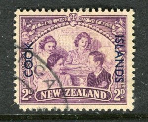 COOK ISLANDS; 1946 early GVI Victory issue fine used 2d. value