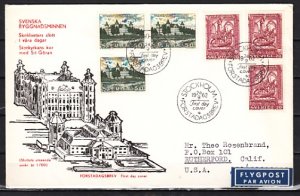 Sweden, Scott cat. 613-615. St. George & Castle issue. First day cover. ^
