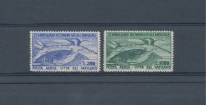 1949 Vatican, Air Mail, 75th Anniversary of the UPU, PA n . 18/19, 2 values