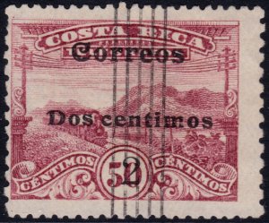 ✔️ COSTA RICA 1911 - TELEGRAPH OVERPRINT - SC. 95 (*) REMAINDER