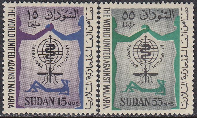 Sudan 142-3 MNH - Anti-Malaria