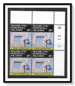 Marshall Islands #46 Maps & Navigational Instruments Plate Block MNH