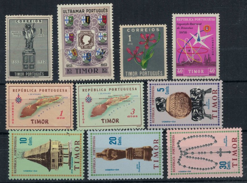 Timor collection of 10 all different mint stamps