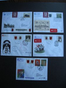 Latvia to Canada 5 registered covers 1996-7 era check them out! 