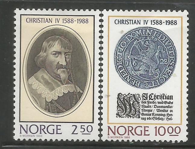 NORWAY, 932-933, MH, KING CHRISTIAN