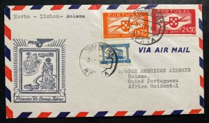 1941 Horta Portugal First Flight Airmail Cover FFC To Portuguese Guinea