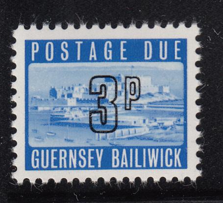 Guernsey 1971-76 MNH Scott #J11 3p Castle Cornet, St. Peter's Port