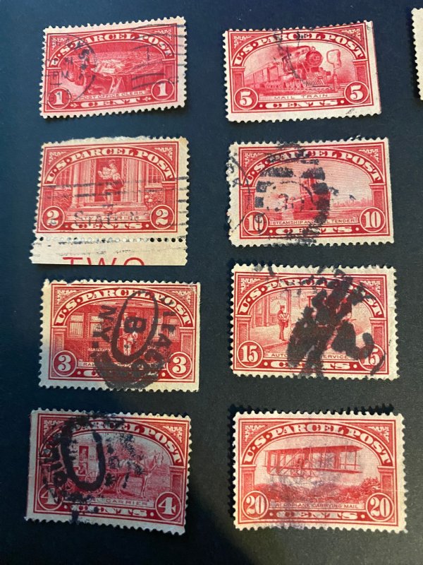 US Scott Q 1-12 set Used Parcel Post 1912