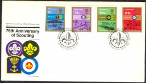 Guernsey Great Britain 1982 Scouting Scouts Mi. 251/4 FDC