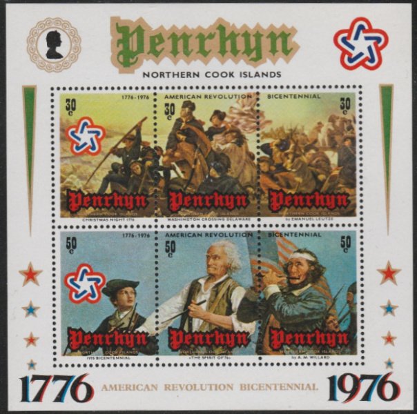 Penrhyn #80d MNH Souvenir Sheet