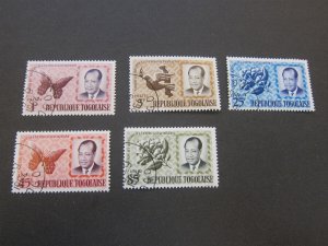 Togo 1964 Sc 486-90 set FU