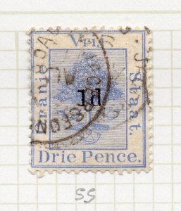 Orange Free State 1890 QV Early Issue Fine Used 1d. Surcharged NW-207566 