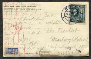 366 - SLOVAKIA 1941 CENSORED Tatra Postcard to Germany. SLOVAKOTOUR 20h Stamp