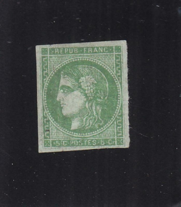 France: Sc #41, MH, No Gum W/ Crease, Cat. $125.00 (S17210)