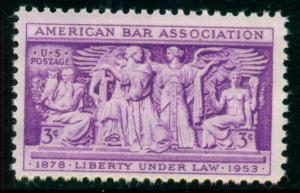 #1022 3¢ AMERICAN BAR ASSOC. STAMPS, LOT OF 400, MINT - SPICE UP YOUR MAILINGS!