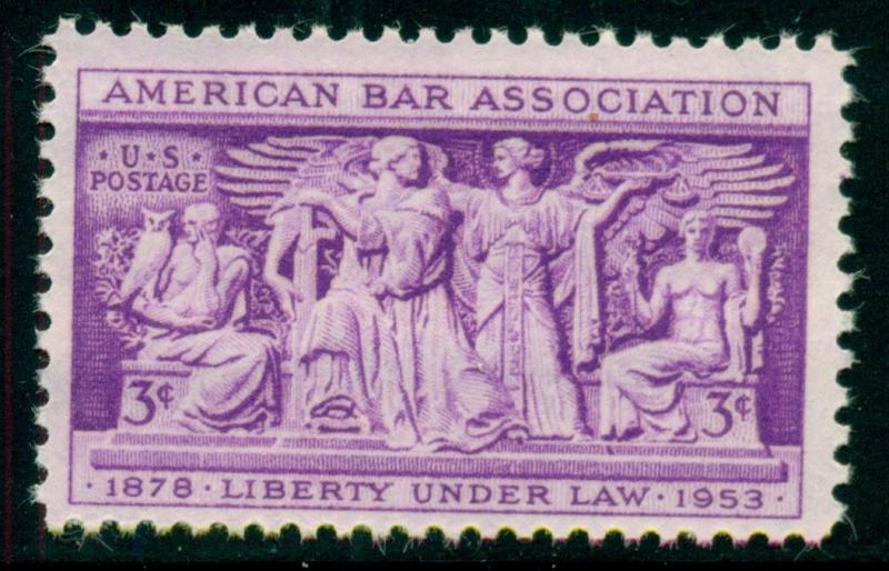 #1022 3¢ AMERICAN BAR ASSOC. STAMPS, LOT OF 400, MINT - SPICE UP YOUR MAILINGS!