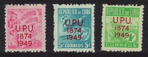 Caribic 75th Anniversary of UPU 1950 MNH SG#541-543