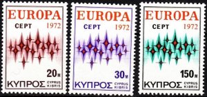 CYPRUS 1972 EUROPA. Complete set, MNH