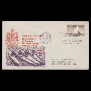 Canada 1955 (FDC) 10c Eskimo Hunter , OTTAWA