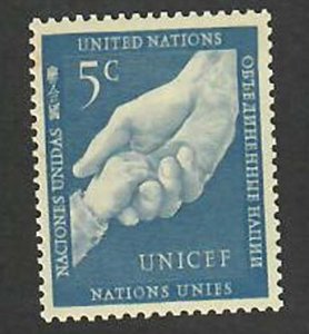 United Nations-New York;  Scott 5; 1951; Unused; NH