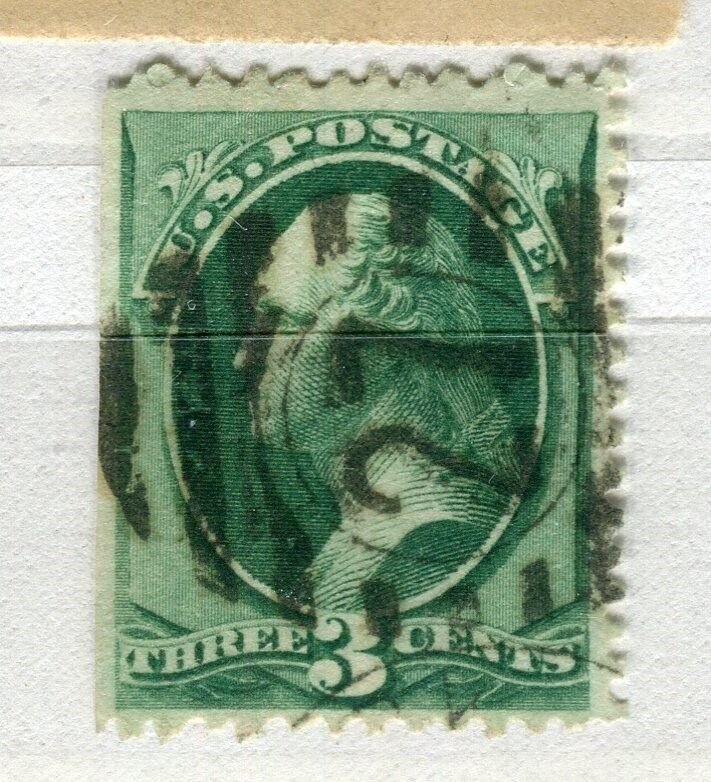USA; 1870s early classic Presidential Series issue used Shade of 3c. POSTMARK