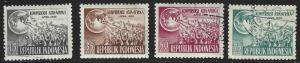 Indonesia #402-405 Used Full Set of 4