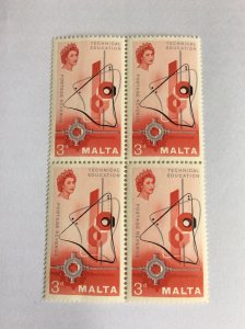 Malta 1958 3d Technical Education MNH block of 4