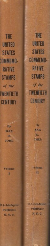US Commemorative Stamps of the 20th Century, Max Johl. Matched set of 2 volumes
